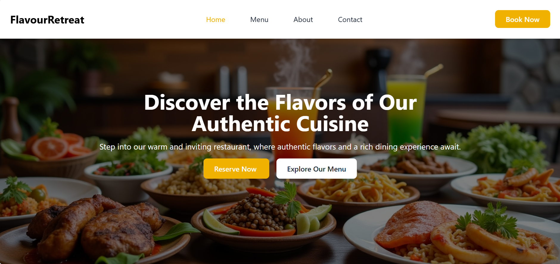 FlavourRetreat Restaurant Website